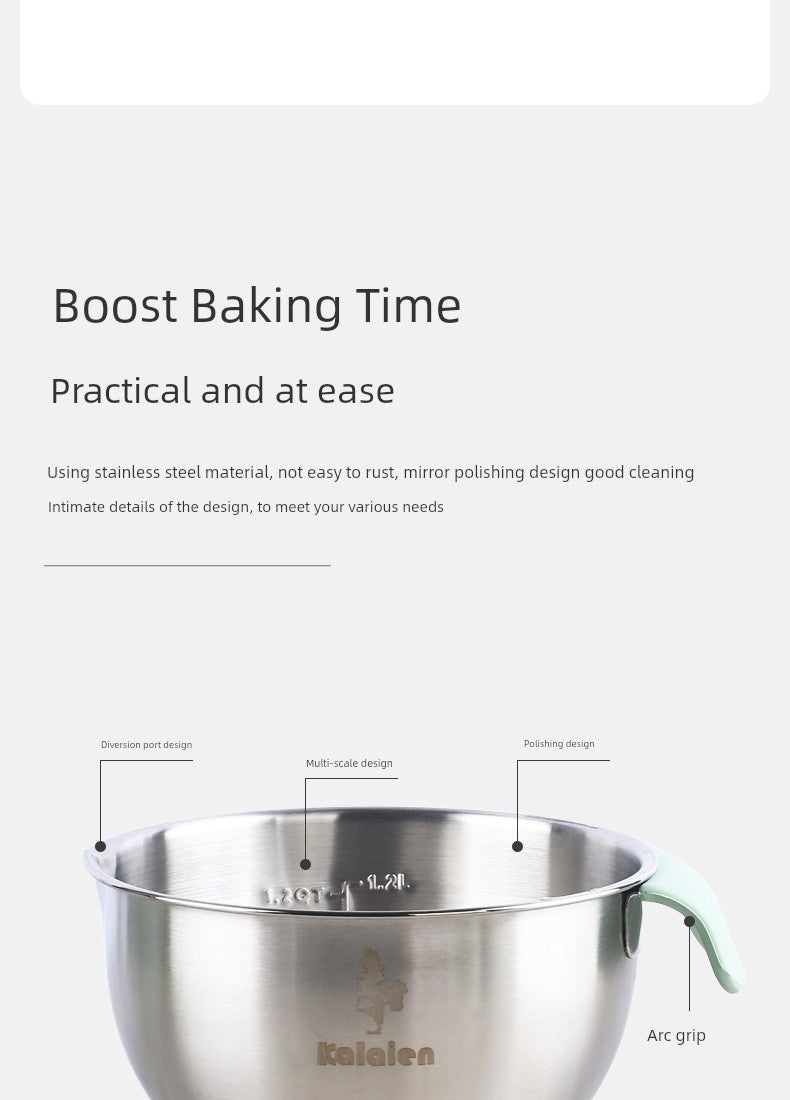 Cat Shop Boys - Beat up the Cream Special Stainless Steel Basin for Baking Dough Silicone