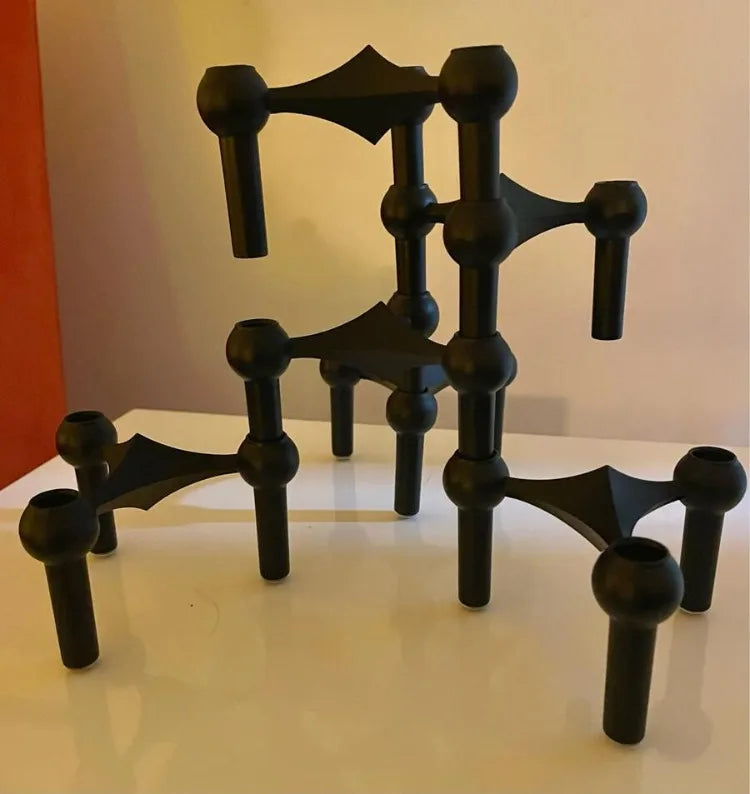 Metal Candle Holder Nordic Molecular Structure Gold Candlestick Centerpiece Living Room Decoration Gift Home Decore Candelabra