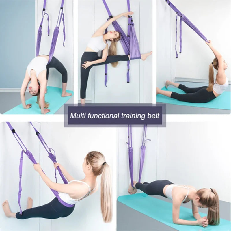 Aerial Yoga Hammock Swing Door Reverse Rope Stretch Belt Flexibility Stretch Leg Stretch Belt Ballet Dance Gymnastics Coach