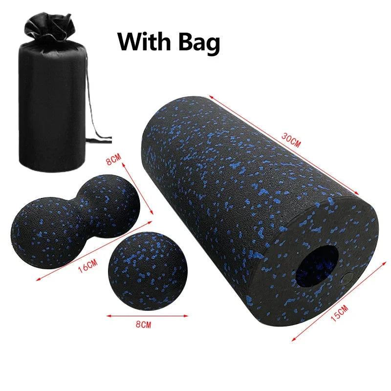 Hollow Yoga Roller Massage Peanut Ball Set EPP Fitness Foam Column For Back Pain Legs Hip Deep Tissue Stretching Muscle Relax