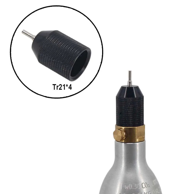 Refillable Co2 Cartridge SS304 3/8-24UNF Thread Co2 Dispensing Accessory for Cocktails, Seltzers, Carbonated Growlers Beer Keg