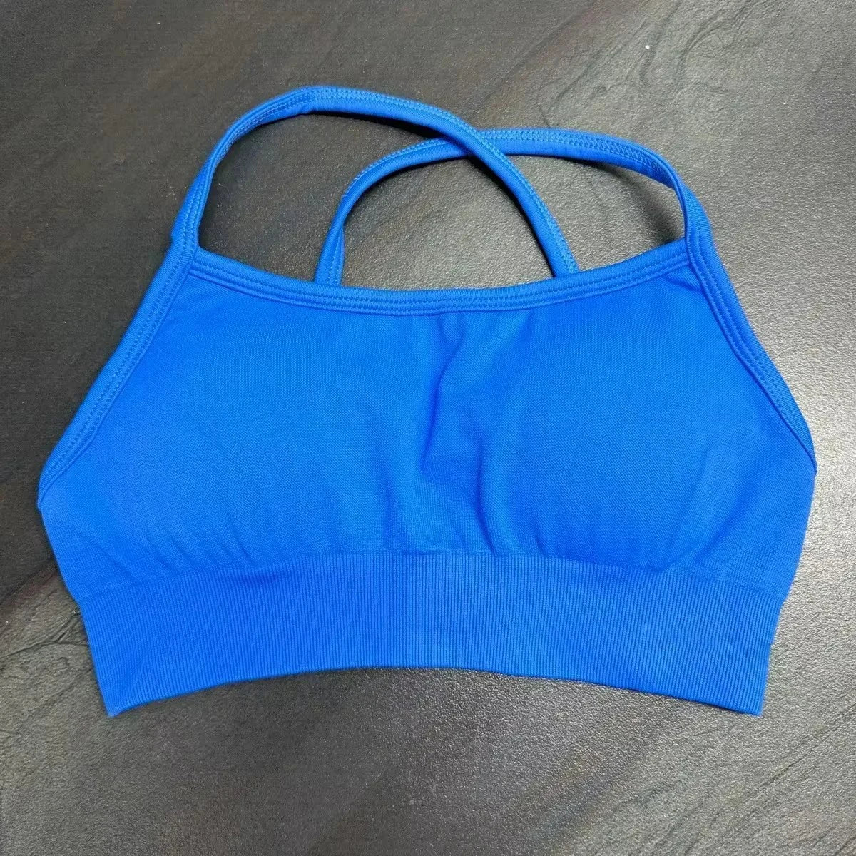 Dynamic Backless Sports Bra Women Seamless Yoga Top Bra Medium Support Padded Gym Crop Top Stretchy Fitness Sports Top