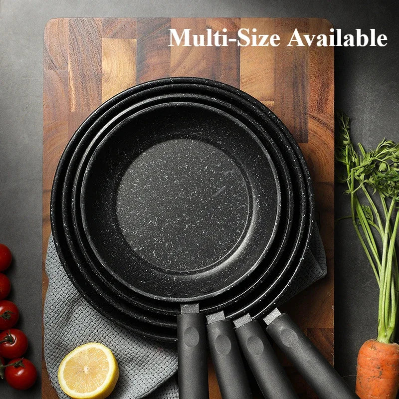 Durable Stone Frying Pan19/21/23/25cm Wok Non-stick Pan Skillet Cauldron Induction Cooker Pans Pancake Egg Gas Stove Home