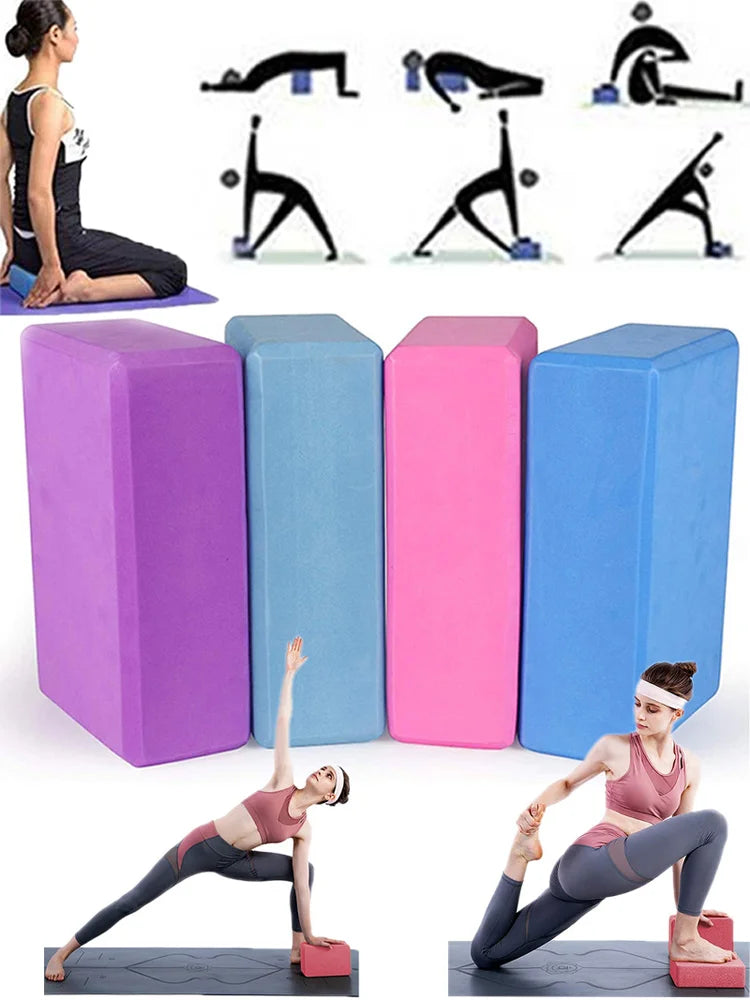 1pc High Density Yoga Foam Blocks Non-slip Solid Color Yoga Balance Fitness Dance Supplies For Yoga Pilates And Meditation