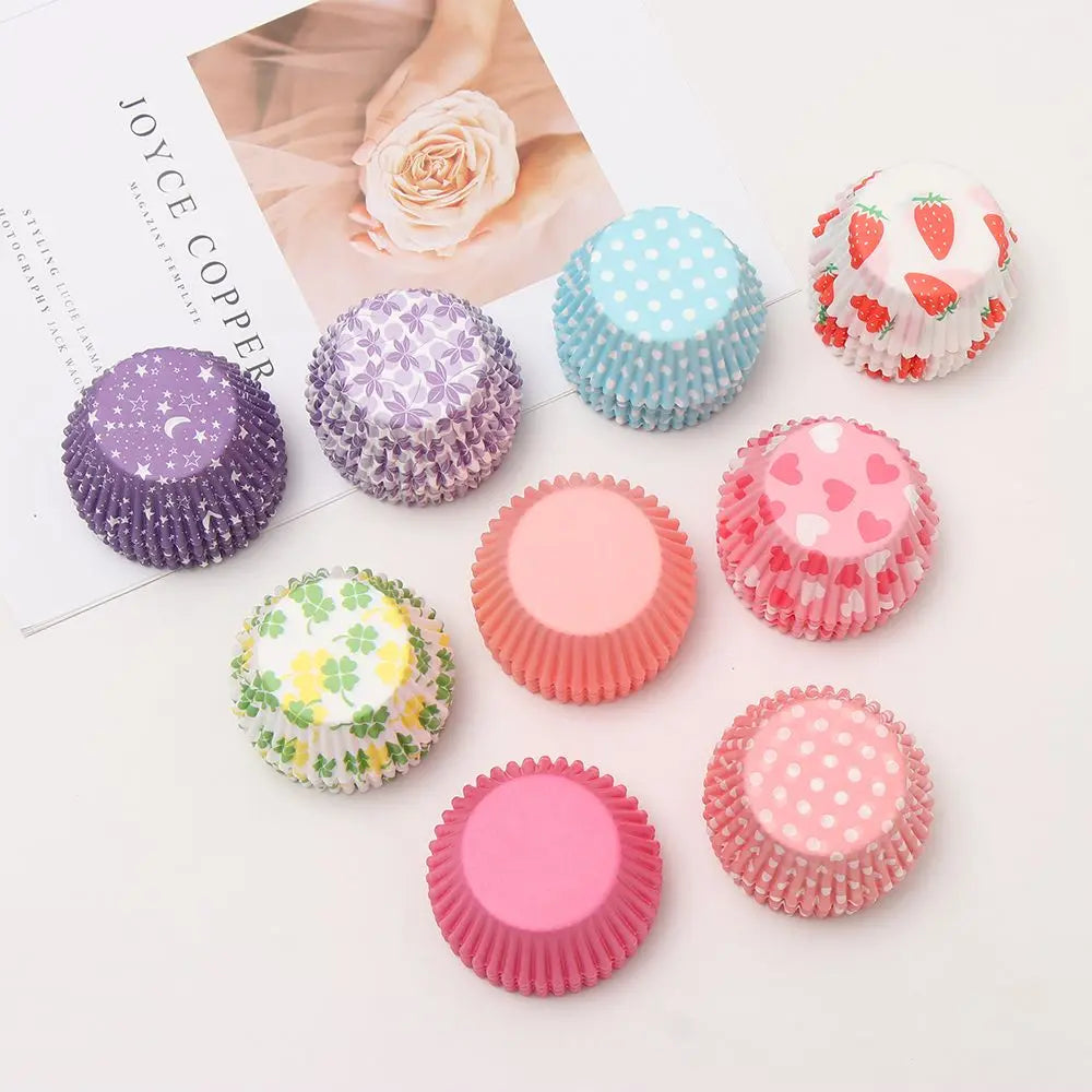 100PCS Cake Cups Paper Cupcake Liner Wrappers Cup Baking Muffin Boxes Cake Liners Cake Decorating Pastry Tools Bakeware Supplies