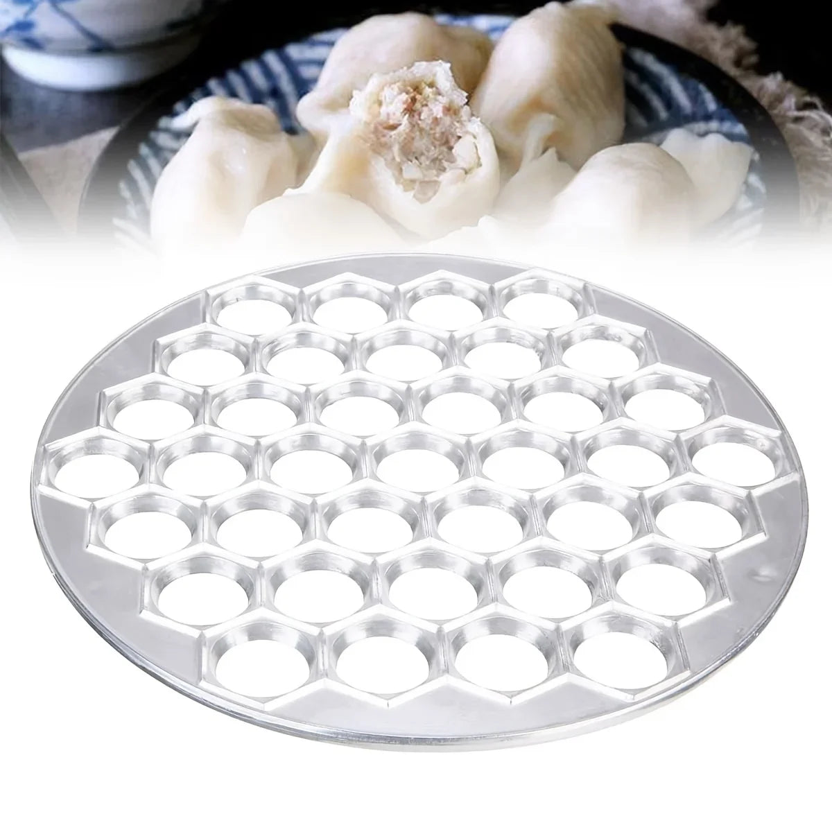 Russian Ravioli Maker Dumplings Mold 37 Holes Aluminum Alloy Pelmeni Metal Dumplings Make Mold Kitchen Ravioli Tools