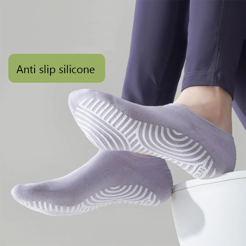 3 Pairs Professional Women Yoga Socks Cotton Anti-slip Ballet Pilates Socks Women Breathable Soft Dance Indoor Sports Boat Sock