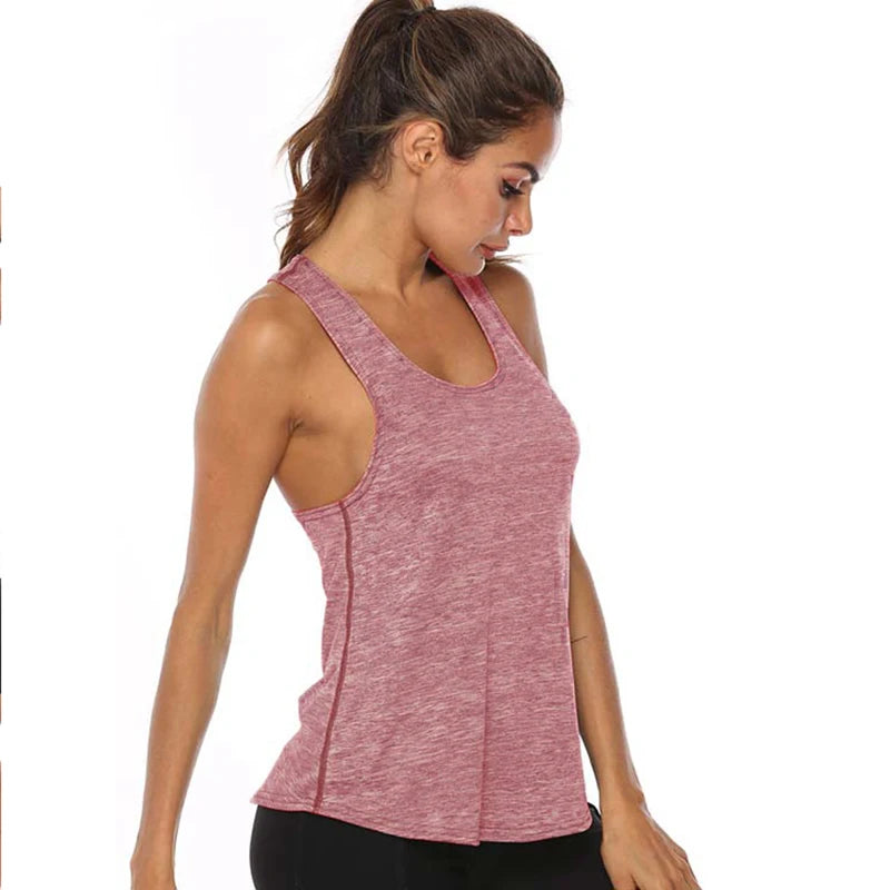 Mileegirl Sleeveless Yoga Top Women Quick Dry Breathable Running Sports Top Sleeveless Fitness Gym Workout Top Yoga Shirt