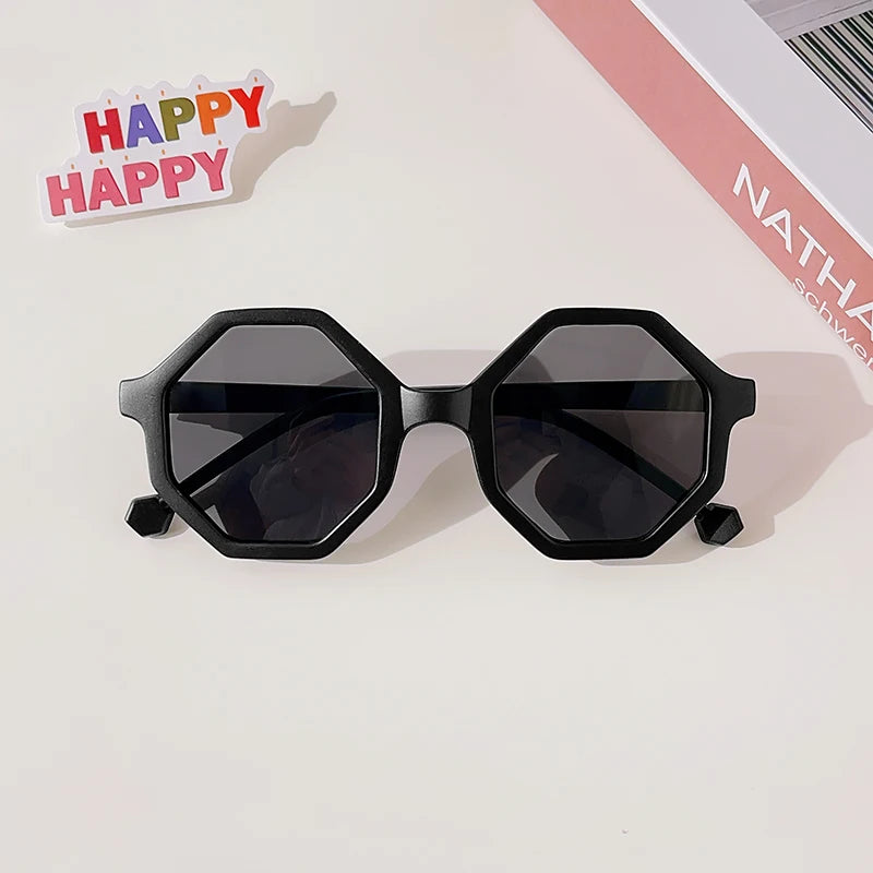 Cat Shop Boys - New Children Vintage Frosted Round Outdoor Sun Protection Sunglasses Baby Girls Acrylic UV400 Sunglasses Kids Fashion Glasses