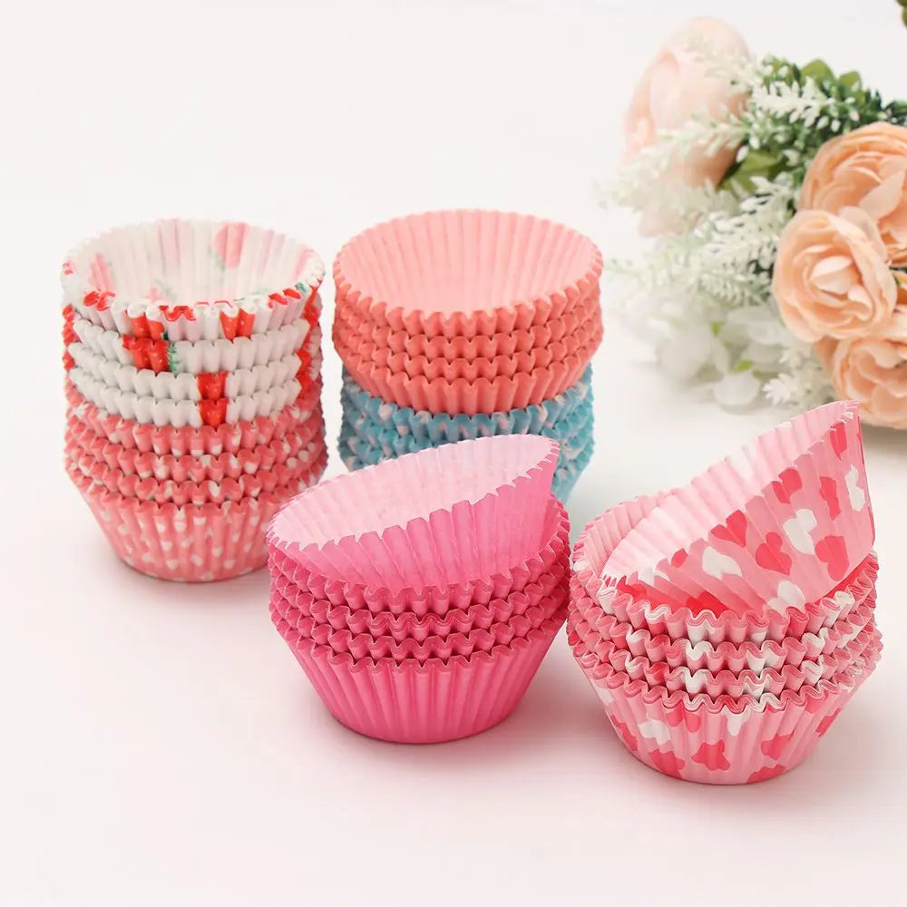 100PCS Cake Cups Paper Cupcake Liner Wrappers Cup Baking Muffin Boxes Cake Liners Cake Decorating Pastry Tools Bakeware Supplies