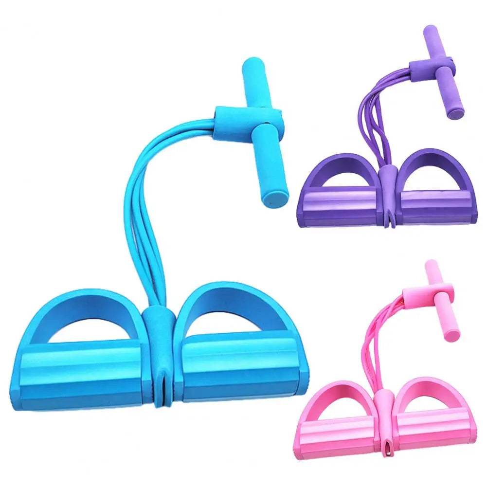 Resistance Band Tension Rope With Handle Portable Slimming Training Elastic Yoga Pedal Puller Resistance Band Fitness Equipment