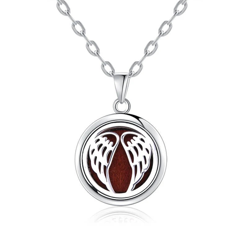 Cat Shop Boys - New Tree Of Life Aromatherapy Necklace Stainless Steel Essential Oil Diffuser Amulet Perfume Locket Pendant Women Jewelry Gift