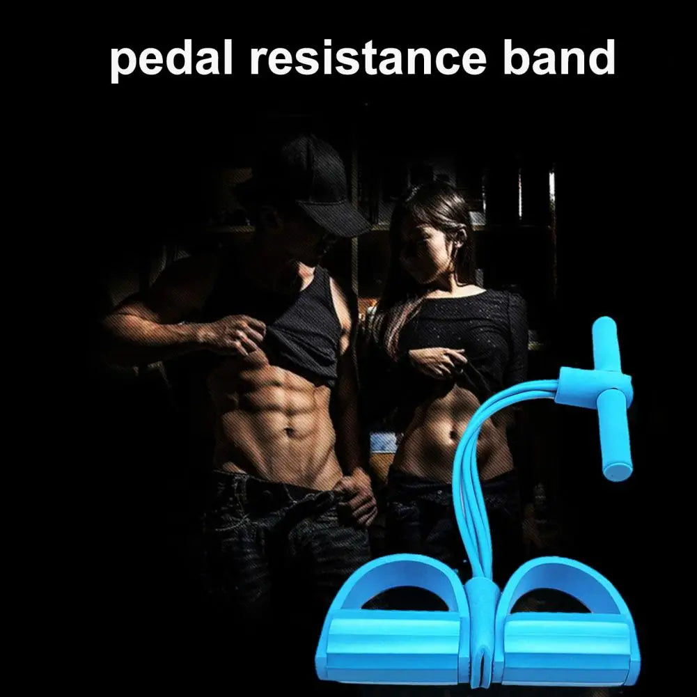 Resistance Band Tension Rope With Handle Portable Slimming Training Elastic Yoga Pedal Puller Resistance Band Fitness Equipment