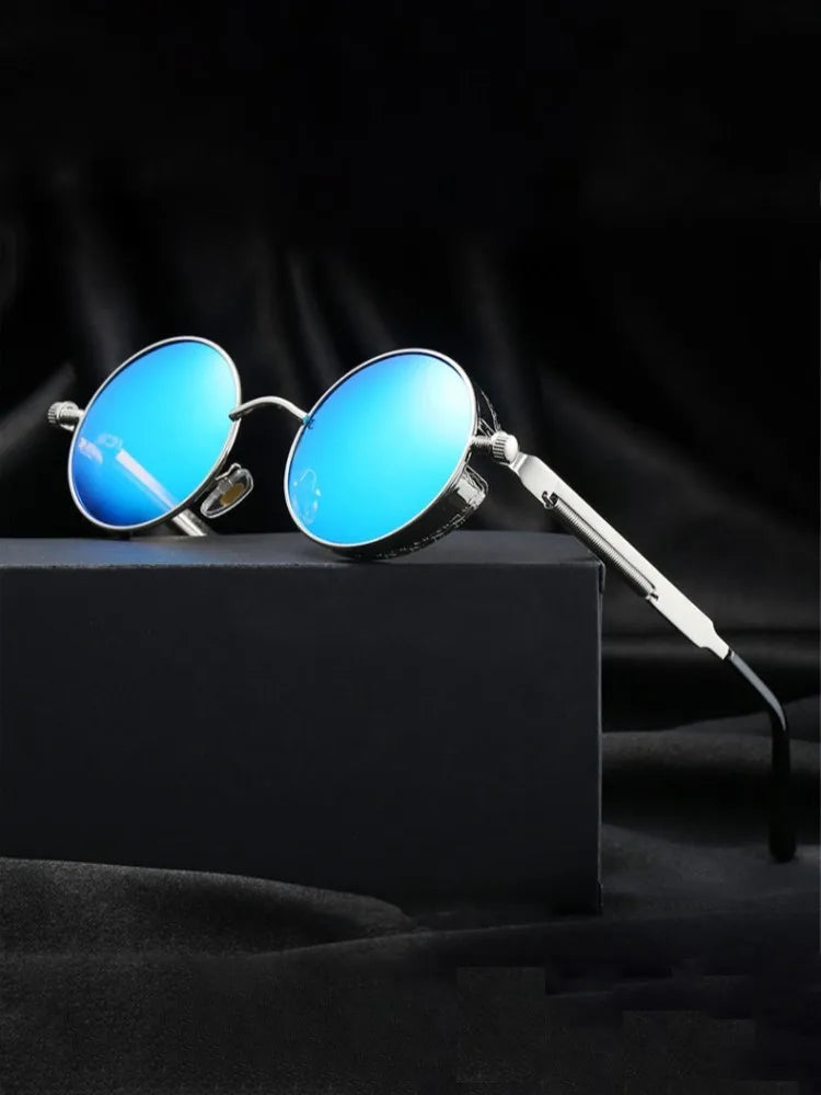 Cat Shop Boys - Metal Steampunk Sunglasses Men Women Fashion Round Glasses Brand Designer Vintage Sun Glasses High Quality Oculos de sol 2021