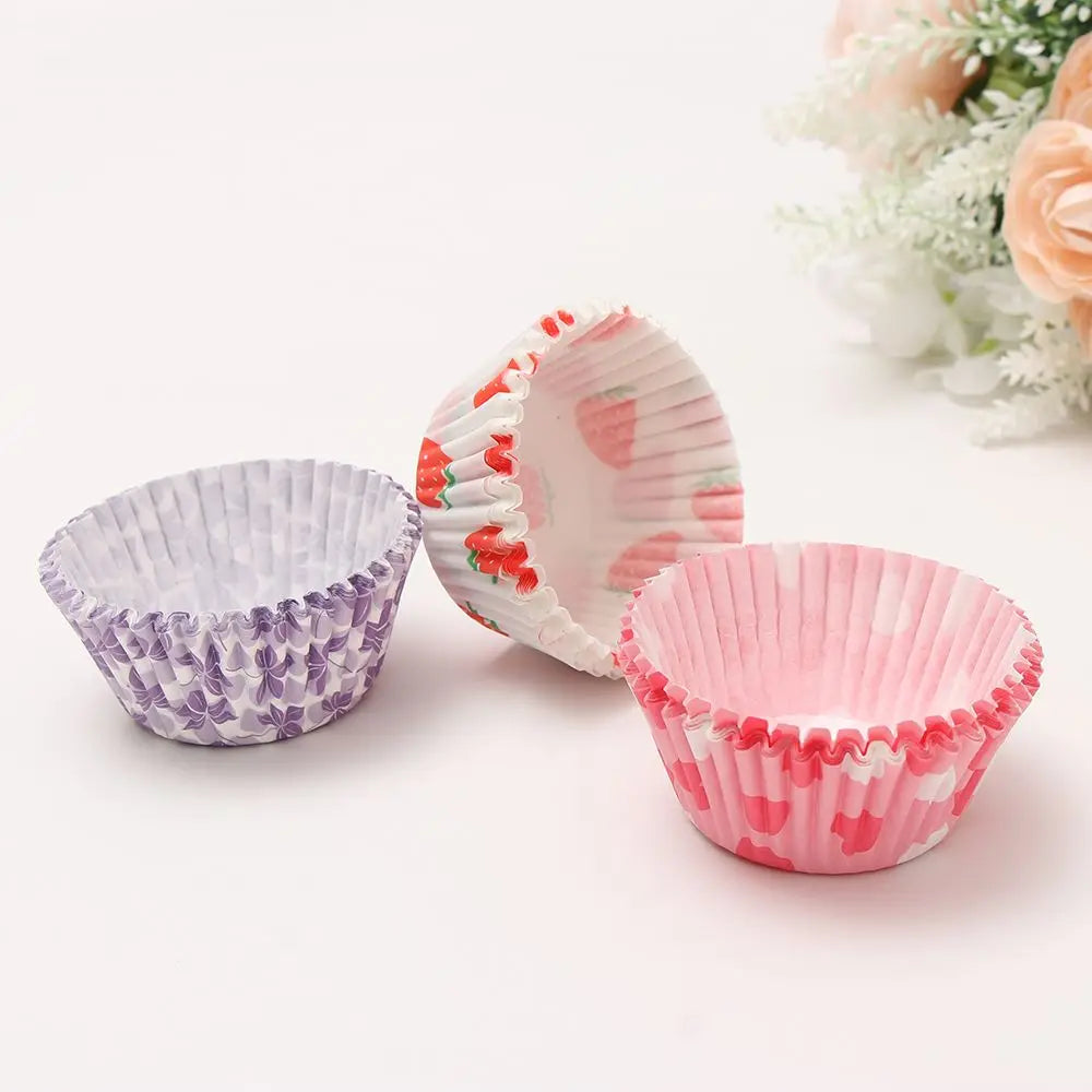 100PCS Cake Cups Paper Cupcake Liner Wrappers Cup Baking Muffin Boxes Cake Liners Cake Decorating Pastry Tools Bakeware Supplies