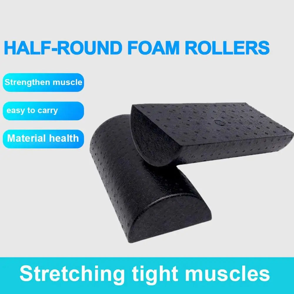 1pc 30cm Half Round EVA Foam Roller For Yoga Pilates Sport Fitness Equipment Balance Pad Yoga Blocks With Massage Floating Point