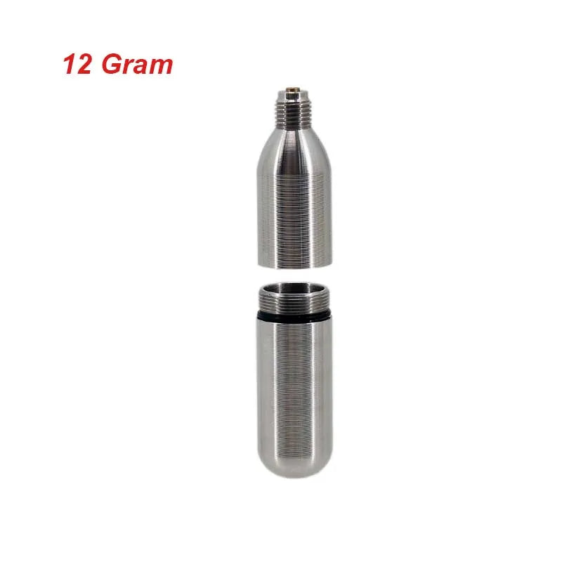 Refillable Co2 Cartridge SS304 3/8-24UNF Thread Co2 Dispensing Accessory for Cocktails, Seltzers, Carbonated Growlers Beer Keg