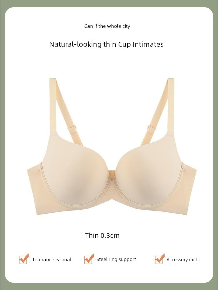 Cat Shop Boys - Women's Intimates Seamless Glossy Sexy Bra Natural - looking Push up Thin Breathable Comfortable Nude Feel Bra