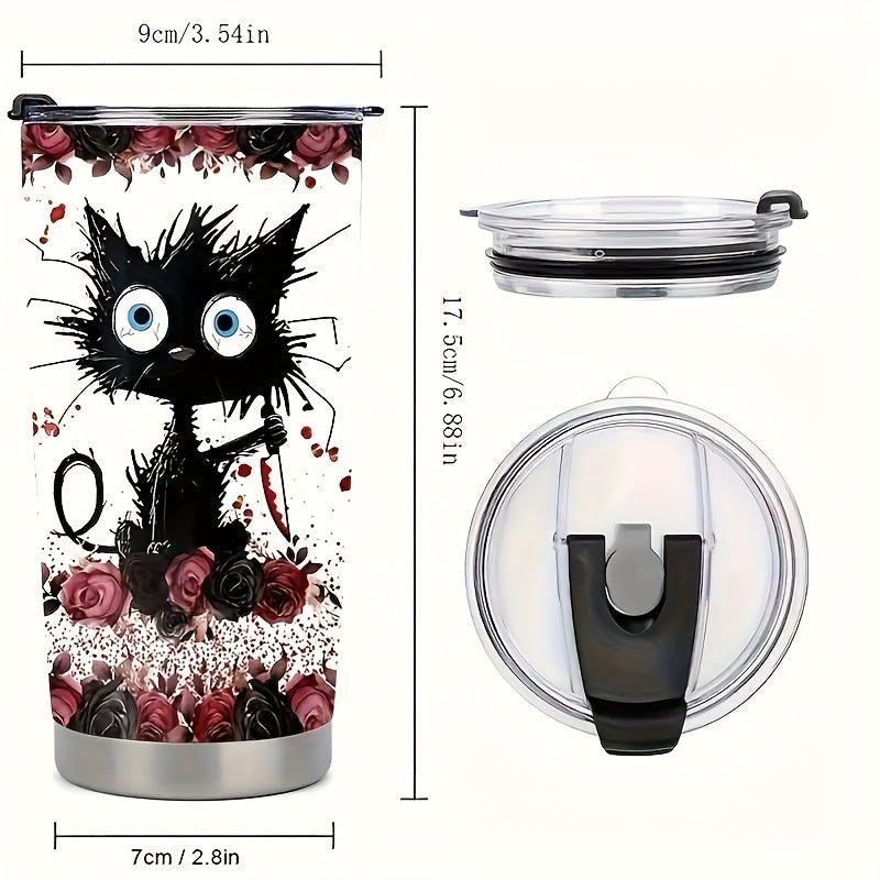 Cat Shop Boys - A Personalized Insulated Cup, Gifts For Halloween, Crazy Cat Tumbler With Lid 20 Oz Stainless Steel, I Will Put You Cat Mug, Horror Drinking Cup, Cat Gifts For Cat Lovers