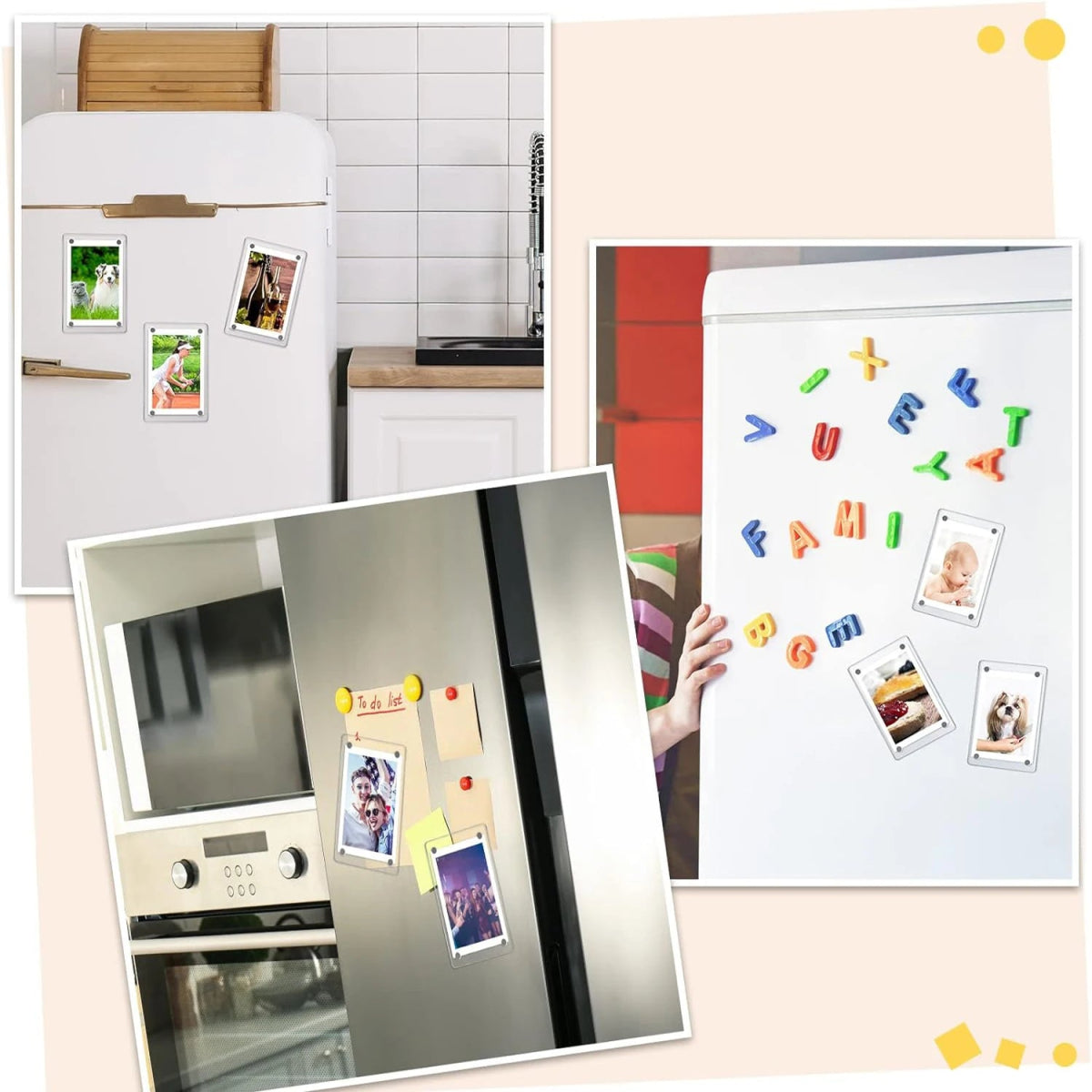 Cat Shop Boys - Acrylic Refrigerator Magnetic Frame, Clear Reversible Refrigerator Magnet Photo Frame, Display Frame, For Fujifilm