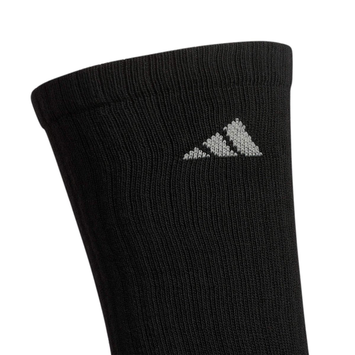 Cat Shop Boys - adidas Men's Athletic Cushioned Crew Socks with Arch Compression for a Secure fit (6 - Pair), Black/Aluminum 2, Large