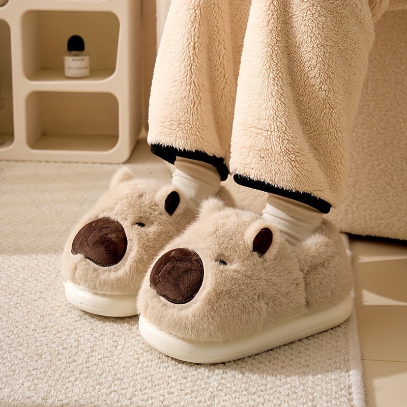 Cat Shop Boys - Adorable Animal Capibara Plush Slippers, Women's Home Anti - slip Warm Slippers