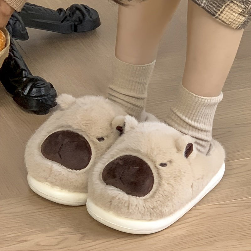 Cat Shop Boys - Adorable Animal Capibara Plush Slippers, Women's Home Anti - slip Warm Slippers