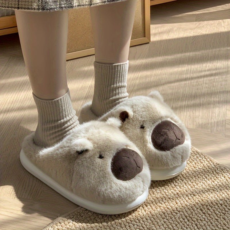 Cat Shop Boys - Adorable Animal Capibara Plush Slippers, Women's Home Anti - slip Warm Slippers