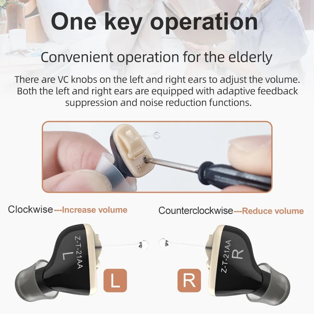 Cat Shop Boys - Advanced CIC Invisible Digital Hearing Aid - Clear, Invisible and Powerful Mini Wireless Hearing Aid for Elderly Deafness