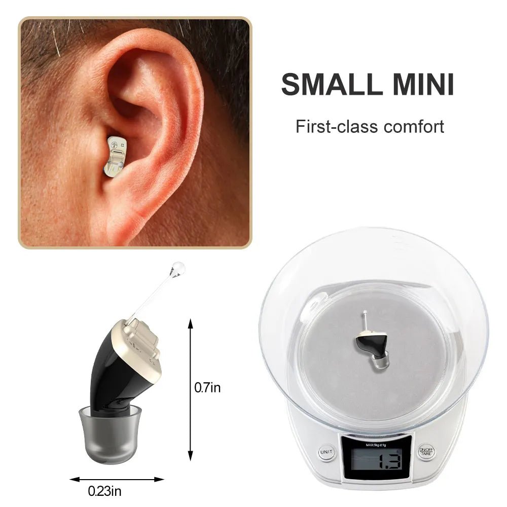 Cat Shop Boys - Advanced CIC Invisible Digital Hearing Aid - Clear, Invisible and Powerful Mini Wireless Hearing Aid for Elderly Deafness