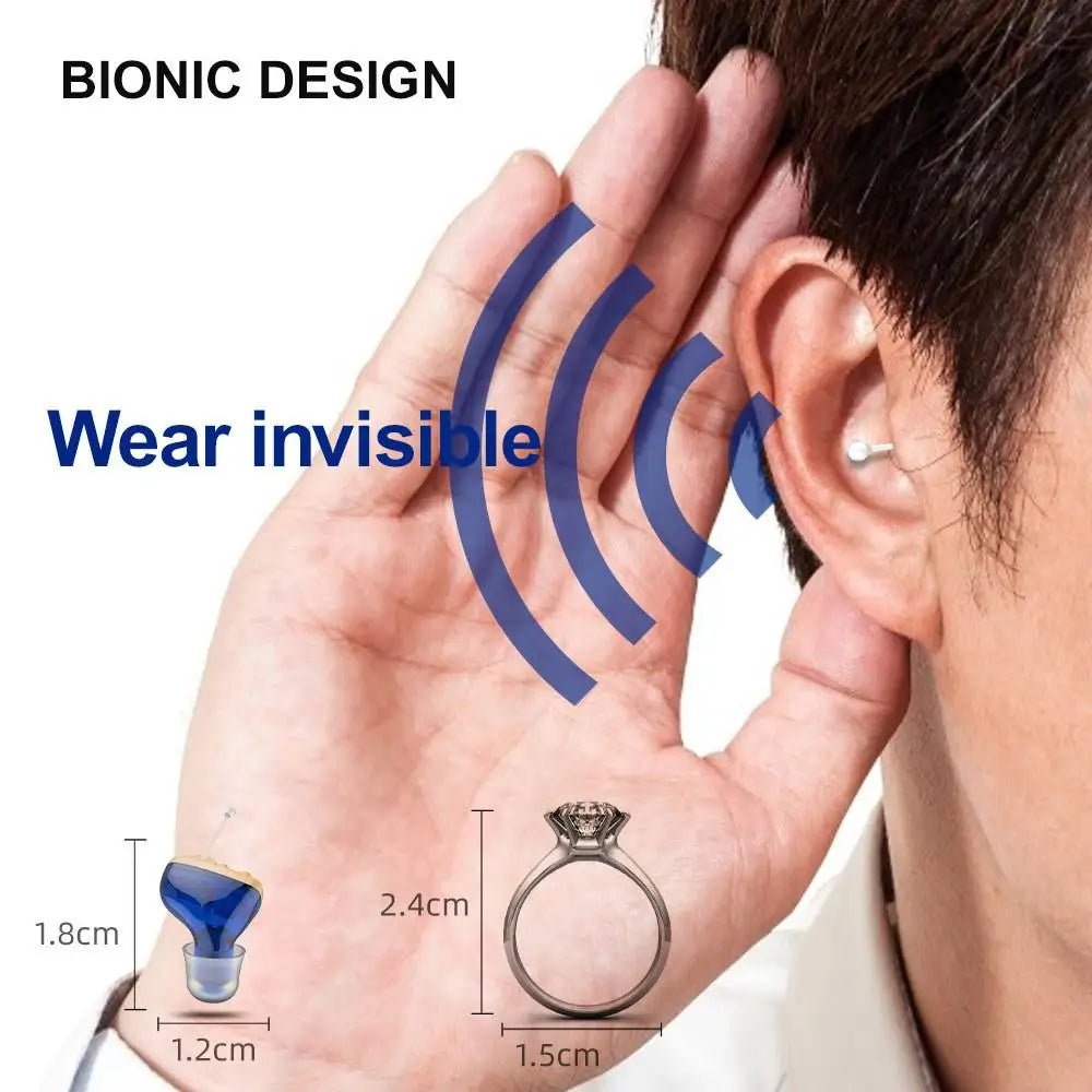 Cat Shop Boys - Advanced CIC Invisible Digital Hearing Aid - Clear, Invisible and Powerful Mini Wireless Hearing Aid for Elderly Deafness