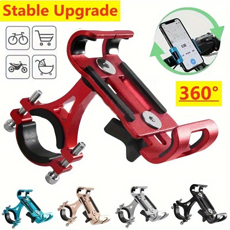 Cat Shop Boys - Aluminum Alloy Bicycle Fixed Bracket, Mobile Phone Holder, Cycling Bicycle Electric Battery Bike, Rotating Mobile Phone Holder, Navigation Bracket