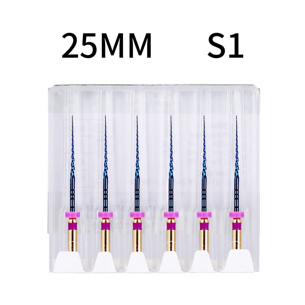 Cat Shop Boys - Azdent 6pcs/Pack 25mm SX Dental Files Root Canal Use Rotary Heat Activated Endodontic Files Rotating File Dentistry Instruments