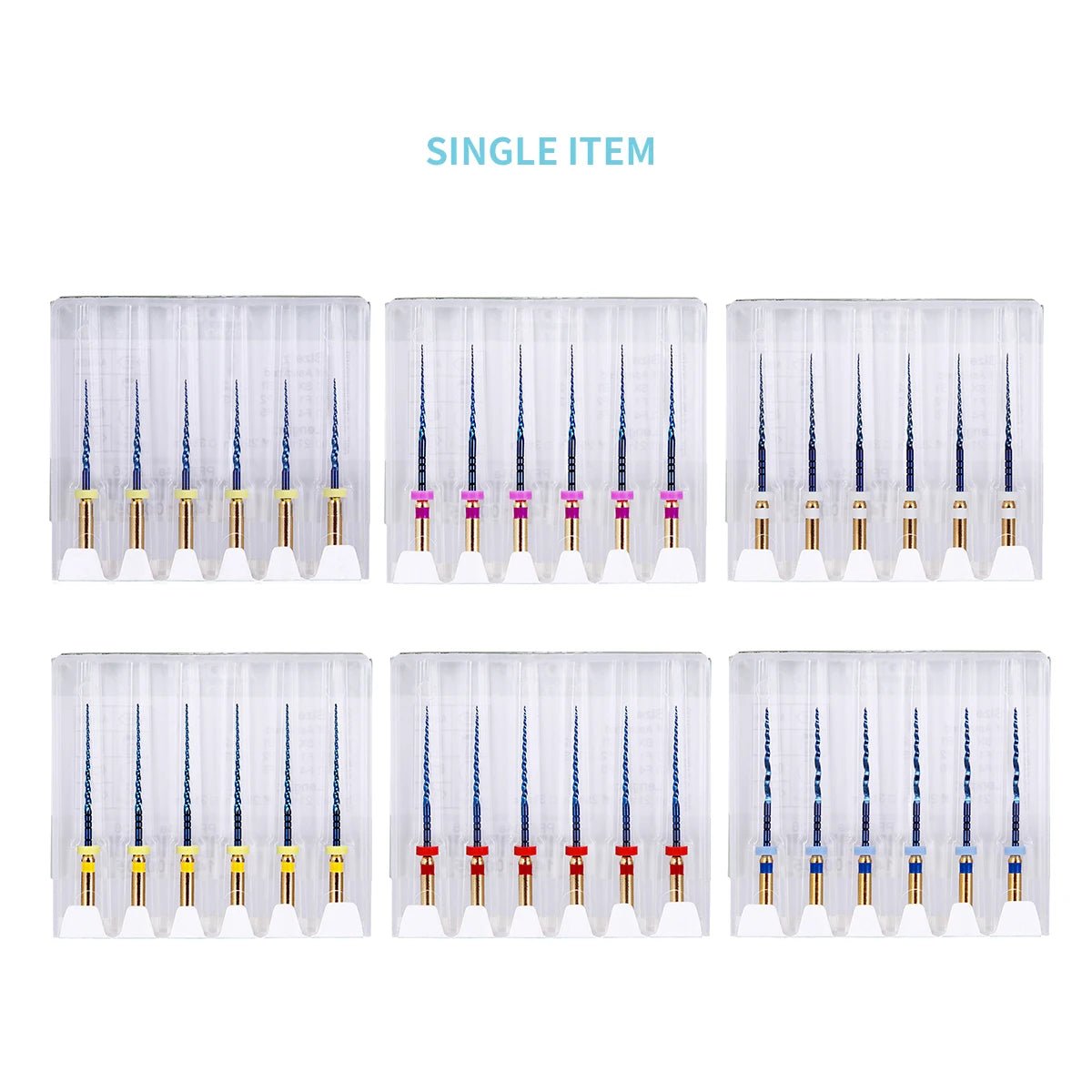 Cat Shop Boys - Azdent 6pcs/Pack 25mm SX Dental Files Root Canal Use Rotary Heat Activated Endodontic Files Rotating File Dentistry Instruments