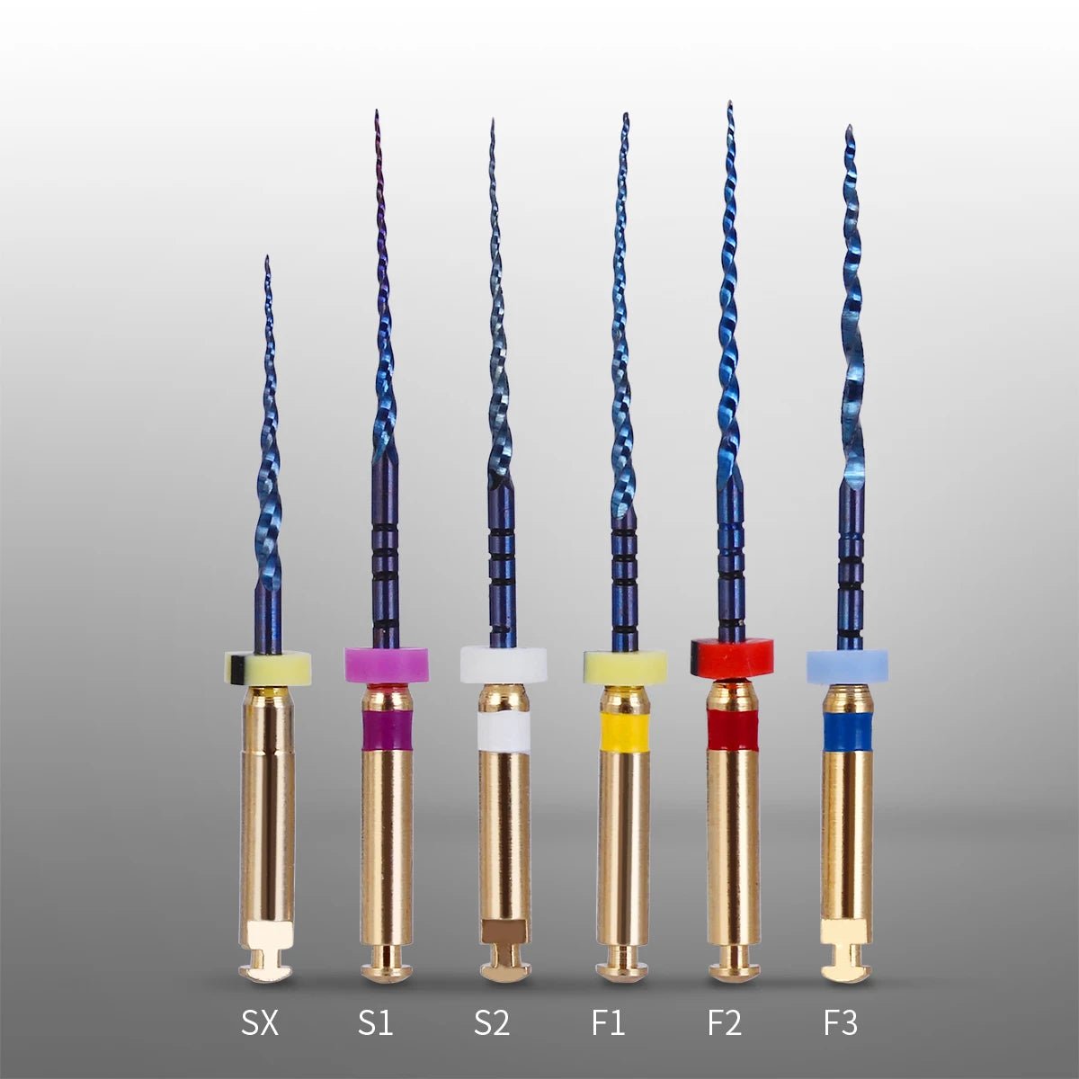 Cat Shop Boys - Azdent 6pcs/Pack 25mm SX Dental Files Root Canal Use Rotary Heat Activated Endodontic Files Rotating File Dentistry Instruments