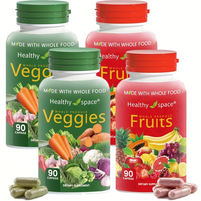 Cat Shop Boys - Balance Of Nature Fruit and Vegetables - A Complete Food Supplement Containing Superfood Fruits and Vegetables Suitable for Women, Men and Youngsters - 90 Fruit Capsules 90 Vegetable Capsules - 1 Set, Two Sets