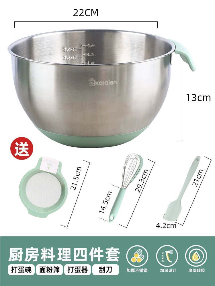 Cat Shop Boys - Beat up the Cream Special Stainless Steel Basin for Baking Dough Silicone