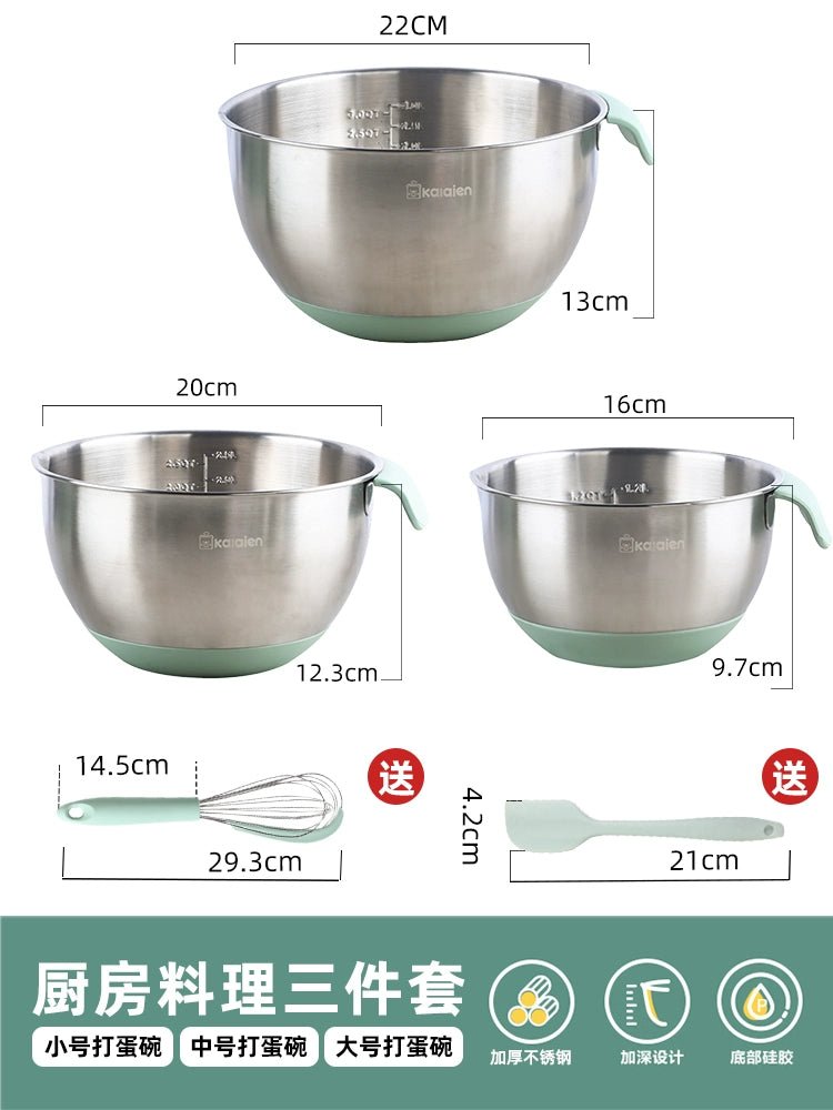 Cat Shop Boys - Beat up the Cream Special Stainless Steel Basin for Baking Dough Silicone