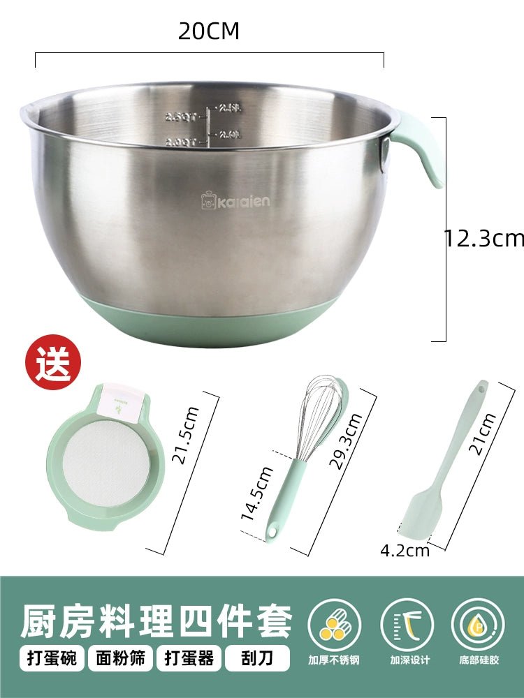 Cat Shop Boys - Beat up the Cream Special Stainless Steel Basin for Baking Dough Silicone