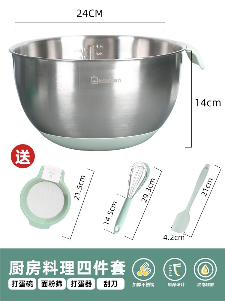 Cat Shop Boys - Beat up the Cream Special Stainless Steel Basin for Baking Dough Silicone