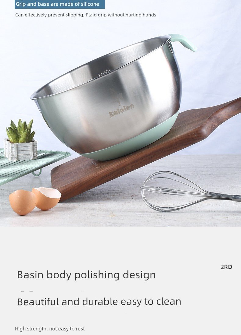 Cat Shop Boys - Beat up the Cream Special Stainless Steel Basin for Baking Dough Silicone