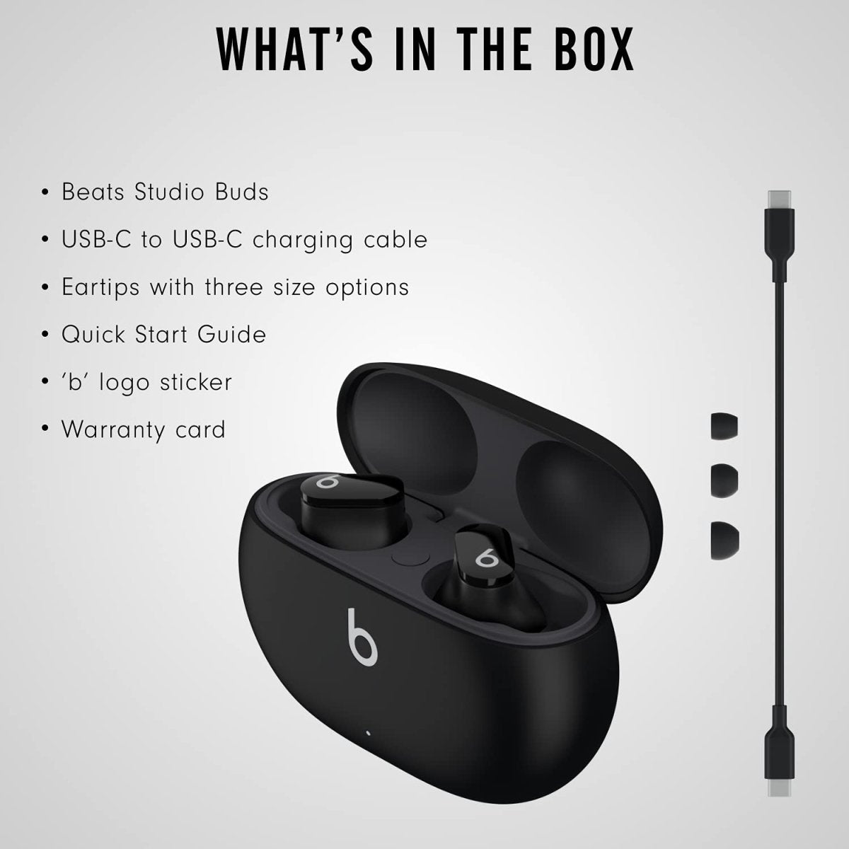 Cat Shop Boys - Beats Studio Buds - True Wireless Noise Cancelling Earbuds - Compatible with Apple & Android, Built - in Microphone, IPX4 Rating, Sweat Resistant Earphones, Class 1 Bluetooth Headphones - Black