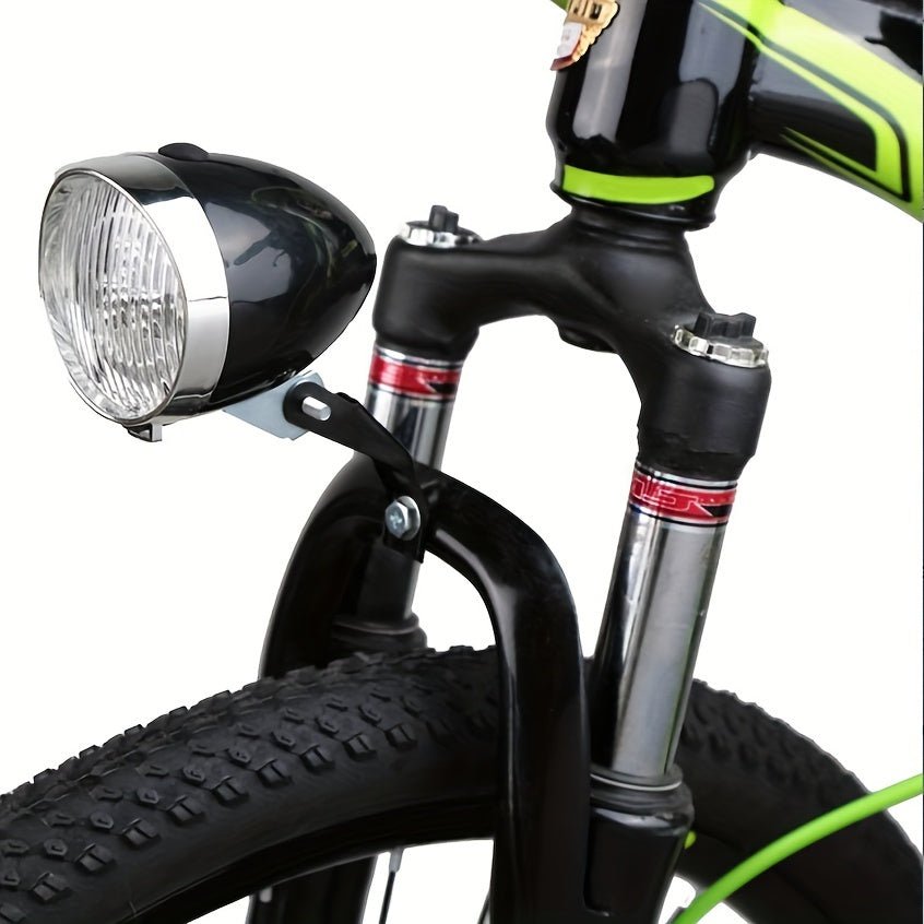 Cat Shop Boys - Bicycle Front Light, Mountain Bike Retro Front Light With 3 LEDs, Front Lighting For Cycling At Night, Riding Equipment