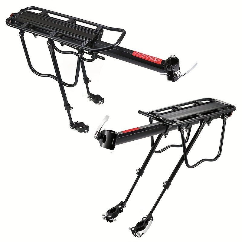 Cat Shop Boys - Bicycle Rear Bracket, Bicycle Seat Luggage Rack Holder Carrier For Luggage, Cargo, 90kg/190LB Load, Aluminum Alloy Adjustable Rack With Reflector For Cycling Camping Touring Sport