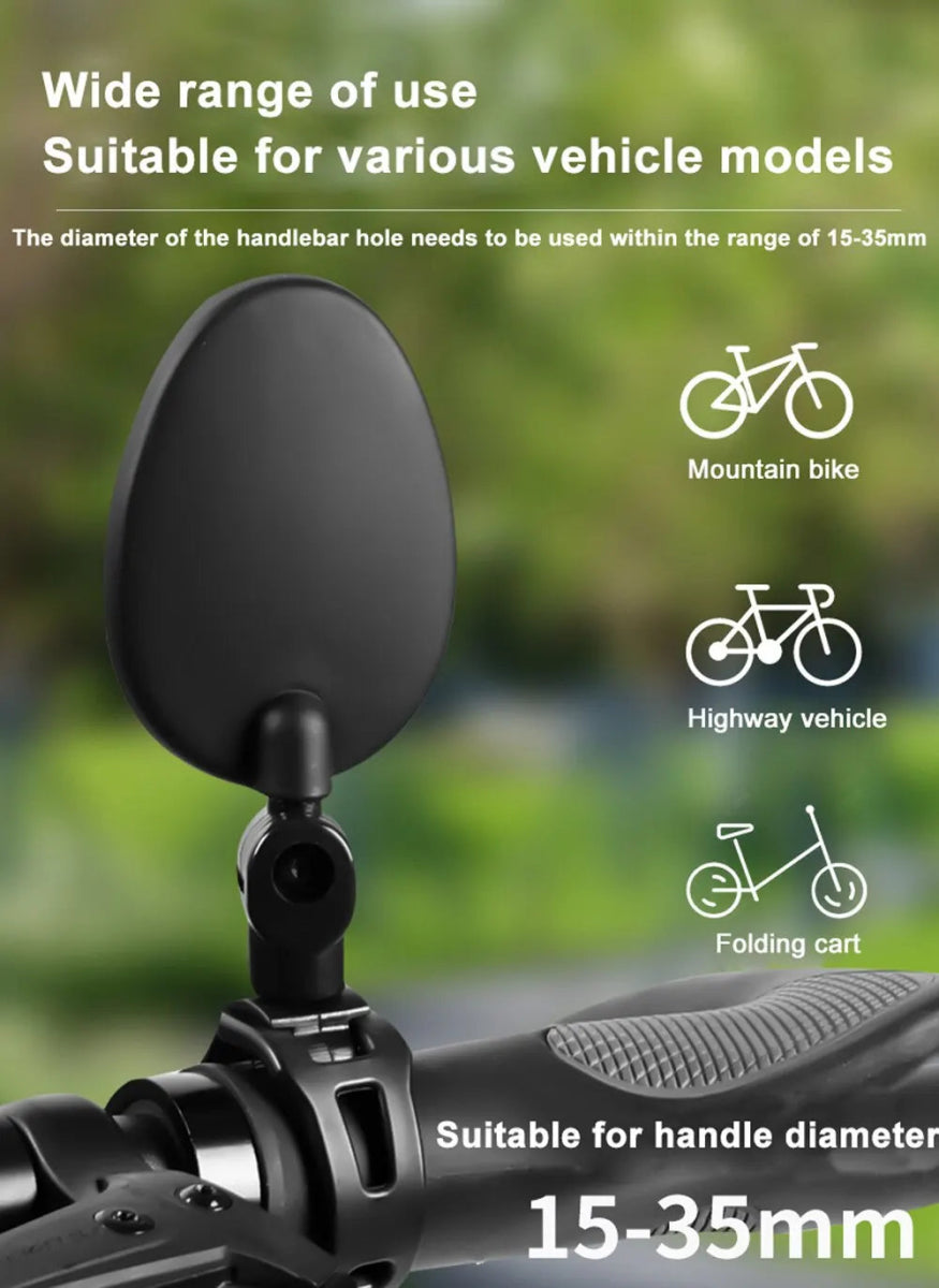 Cat Shop Boys - Bicycle Rearview Mirror With 360 ° Adjustable Rotating Handle, Bar Convex Mirror, Bicycle Outdoor Sports Safety Wide - Angle1pcs