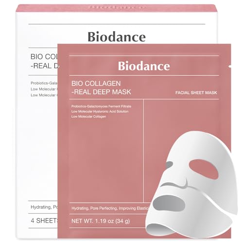 Cat Shop Boys - BIODANCE Bio - Collagen Real Deep Mask, Hydrating Overnight Hydrogel Mask, Pore Minimizing, Elasticity Improvement, 34g x4ea