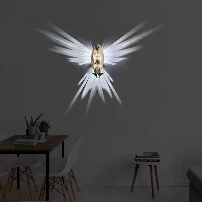 Cat Shop Boys - Bird Wall Lamp Halloween Owl Eagle Shape Projector Modern Creative Atmosphere Sconce Light 3D Print Body Animal Lighting Lustre