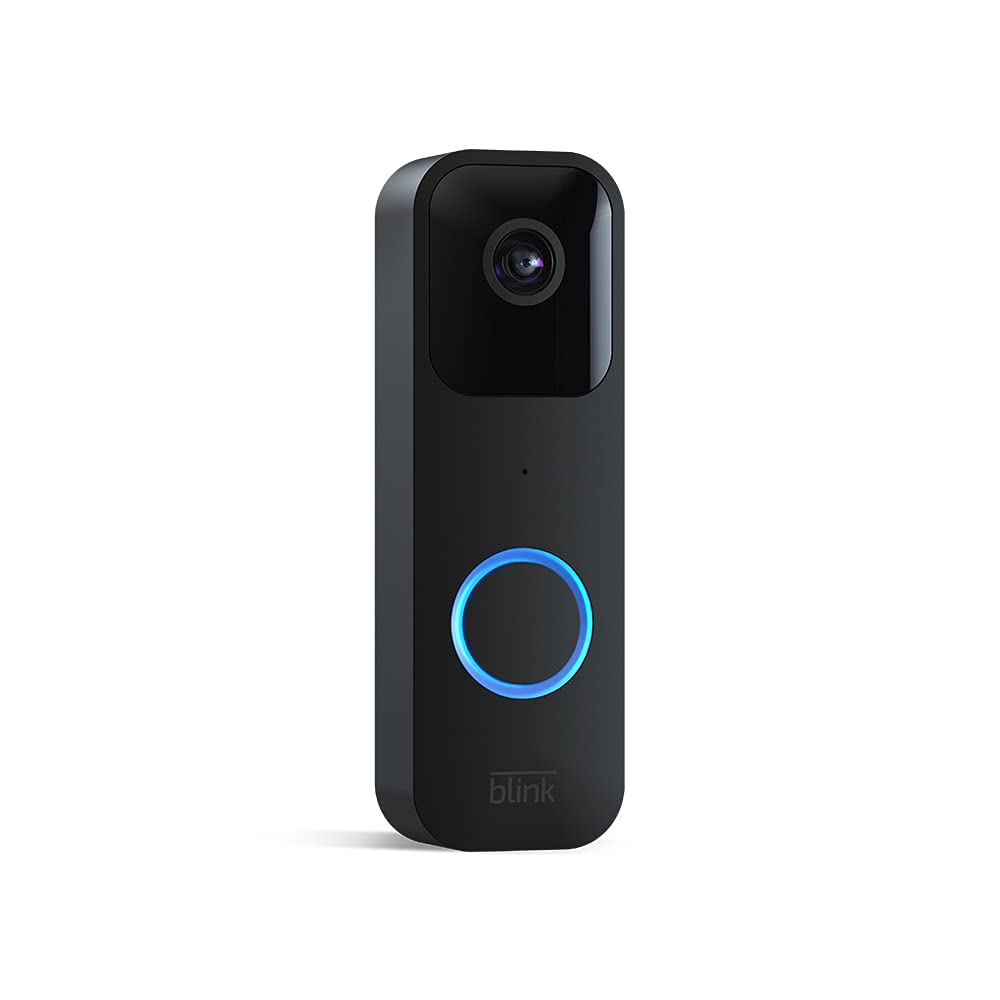 Cat Shop Boys - Blink Video Doorbell (newest model), Two - way audio, HD video, motion and chime app alerts and Alexa enabled — wired or wire - free (Black)