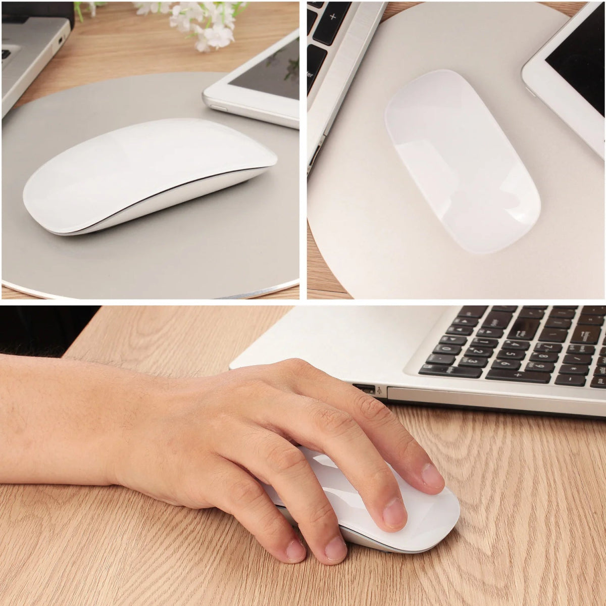 Cat Shop Boys - Bluetooth 4.0 Wireless Mouse Rechargeable Silent Multi Arc Touch Mice Ultra - thin Magic Mouse For Laptop Ipad Mac PC Macbook