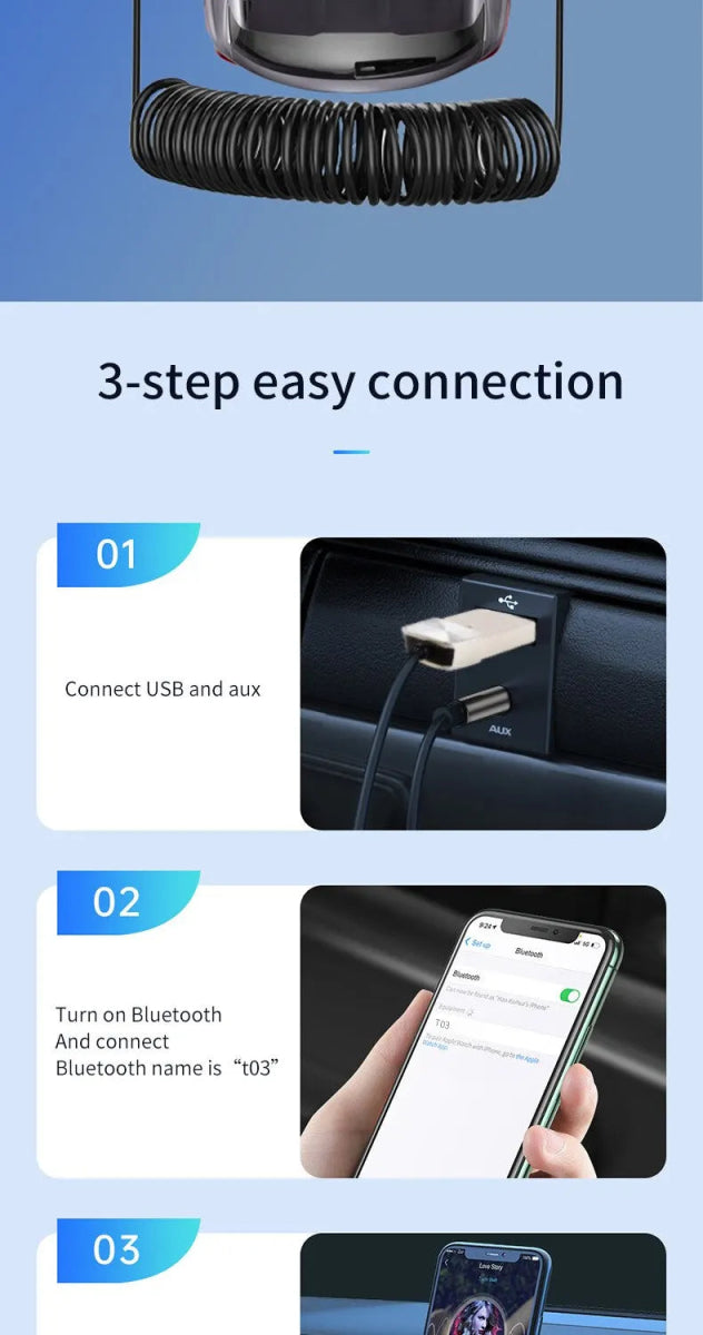 Cat Shop Boys - Bluetooth Audio Receiver Stereo Dongle USB To 3.5mm Jack Car Audio Aux Wireless Adapter Handsfree For Car Receiver BT Transmit